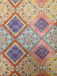 Big Diamond Multi Pattern on Stretch Lightweight Knit Jersey Polyester Spandex