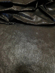 Nylon Spandex Heavy Weight 4 ways Stretch with Black Shiny Pebble Foil Design