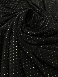 Acetate Spandex Slinky Gold Glitters Design Fabric