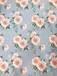 Brushed Single Spun 2 ways Stretch Big Floral Design Light-Medium Weight