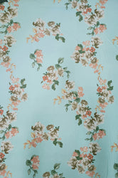 Polyester Spandex 2 Way Stretch Floral Design Fabric