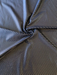 Nylon Spandex Heavy Weight 4 ways Stretch Supplex One Side Border Gold Dots Foil Design