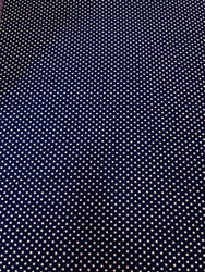 White Small Stars on Blue Polyester Spandex Fabric