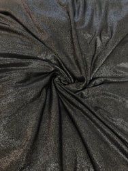 Black w/ Silver Lurex on Polyester Spandex 2 Way Stretch Fabric