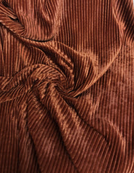Polyester Non-Stretch Pleated Textured Velvet Fabric