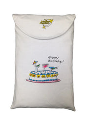 Happy Birthday! Animated Sleepshirt or Beach Cover-Up w/ Side Slits & Matte Studs - 100% Cotton