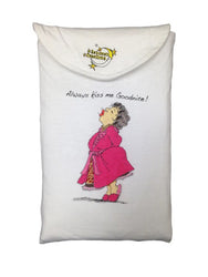 Goodnight Kiss - Animated Sleepshirt or Beach Cover-Up w/ Side Slits & Matte Studs - 100% Cotton