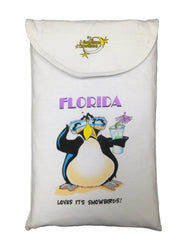 Florida Penguin - Animated Sleepshirt or Beach Cover-Up w/ Side Slits & Matte Studs - 100% Cotton