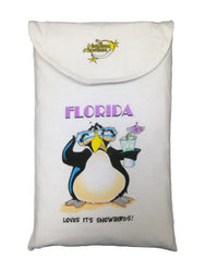 Florida Penguin - Animated Sleepshirt or Beach Cover-Up w/ Side Slits & Matte Studs - 100% Cotton