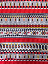 Retro Stripes Repeat Pattern on Stretch Knit Jersey Polyester Spandex Fabric