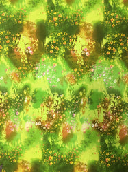 Polyester Single Spun 2 Ways Spandex Light Medium Weight Floral Design Fabric