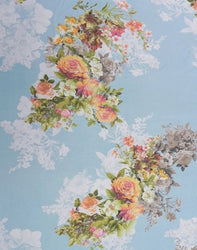 Polyester Venezia Spandex 2 Ways Stretch Light Weight Floral Design Fabric