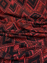 Polyester Spandex Geometric Design w Glitter and Lurex on Acetate Slinky