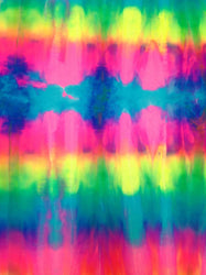 Tie Dye Multi-Color Pattern on Stretch 4 ways Stretch Nylon Spandex Shiny Tricot Fabric