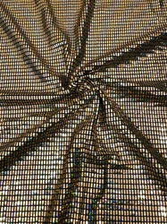 Nylon Spandex Slinky with 7mm Shiny Hologram Rectangular Trans & Lurex Fabric