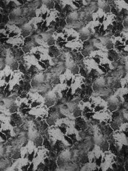 Heavy Nylon Supplex 4 ways Stretch Charcoal Grey & Black Tie Dye Design