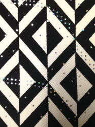 Black, Navy, or Red Polyester Spandex Textured Fukuro W/ 1mm Hologram Trans Sequins