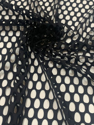 White or Black Nylon Spandex 2 ways Stretch See through Plain Oval Fishnet Mesh