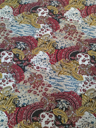 Polyester Spandex 2 Way Stretch Paisley Design Fabric