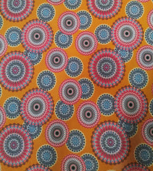 Polyester Spandex Light Weight Abstract Circles Design Fabric