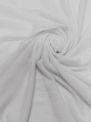 White Sweater Knit Off- White Polyester Spandex Light Weight Fabric
