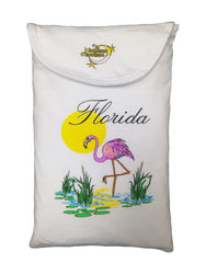 Flamingo Florida - Animated Sleepshirt or Beach Cover-Up w/ Side Slits & Matte Studs - 100% Cotton