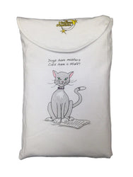 Cat Shirt! Animated Sleepshirt or Beach Cover-Up w/ Side Slits & Matte Studs - 100% Cotton