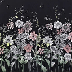 Border Floral Print Light Weight Polyester Spandex