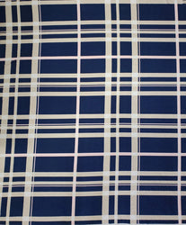Polyester Spandex Bulgari Light Weight 2 Way Stretch Large Plaid Print Fabric