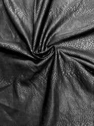 Nylon Spandex Heavy Weight 4 ways Stretch Supplex Snake Black Matte Foil Design