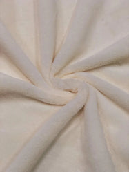 White Polyester Non-Stretch Heavy Weight Soft Faux Fur Ivory Shaggy Fabric