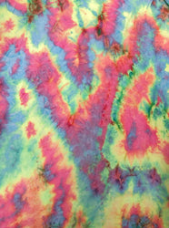 Rainbow Crinkle Interlock Tie-Dye Polyester Spandex 2 Way Stretch Fabric