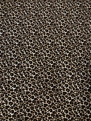 Leopard Print Brushed Single Spun on Polyester Spandex Fabric