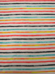 Stripe Pattern on Stretch Lightweight Knit Jersey Polyester Spandex Fabric