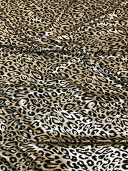 Cheetah Foil Design 4 Way Stretch on Nylon Spandex Fabric