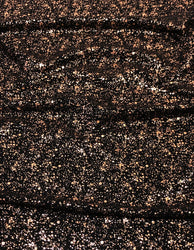 Small Rib Textured Fukuro w/ Foil on Polyester Spandex 2 Ways Stretch Fabric