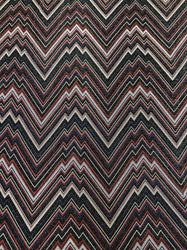 Zig Zag Print on Textured Jacquard Nylon Metallic Spandex Fabric