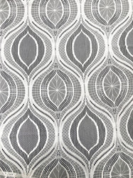 Black or White Lace Non-Stretch Big Design on Polyester Fabric