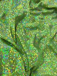 3mm Holographic Trans on Polyester Spandex 2 Way Stretch Fabric by the Yard