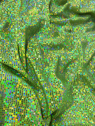 3mm Holographic Trans on Polyester Spandex 2 Way Stretch Fabric by the Yard