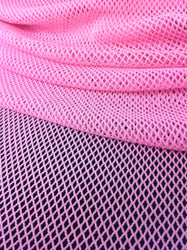 Pink Tiny Small Hole Fishnet Mesh Stretch See-Through Nylon Net Fabric