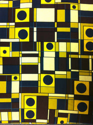 Geometric Circles & Squares Pattern on Stretch Modal Spandex