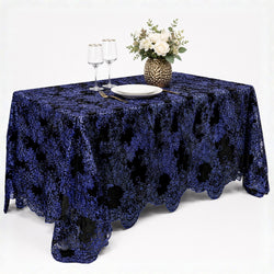 Royal Glitter Geometric Polyester Velvet 2-Way Stretch Upholstery Fabric